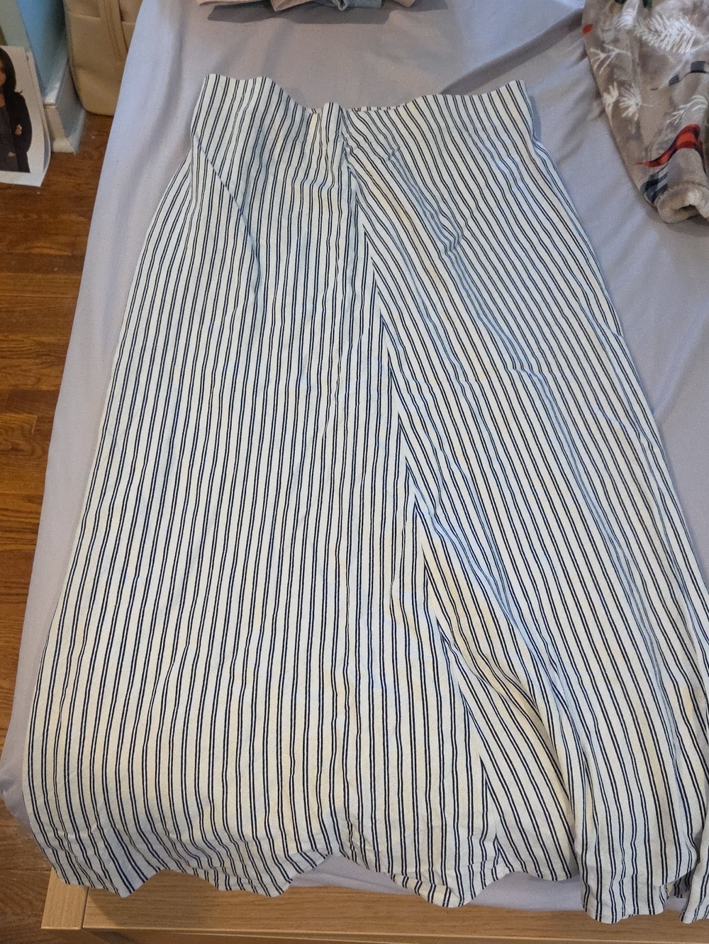 a new day Navy and White Striped Maxi Skirt
